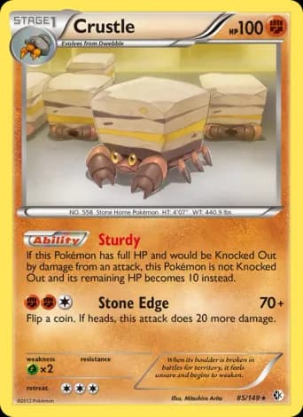 Crustle Pokémon card #85