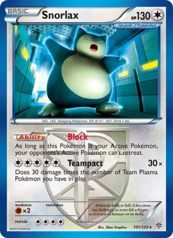 Snorlax Pokémon card #101