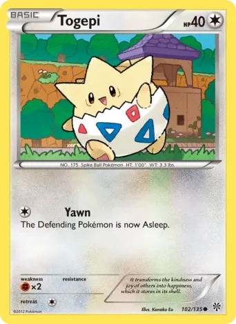 Togepi Pokémon card #102