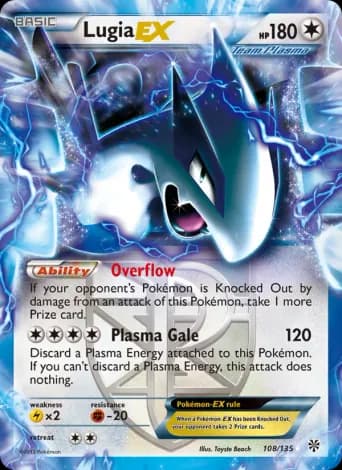 Lugia-EX Pokémon card #108