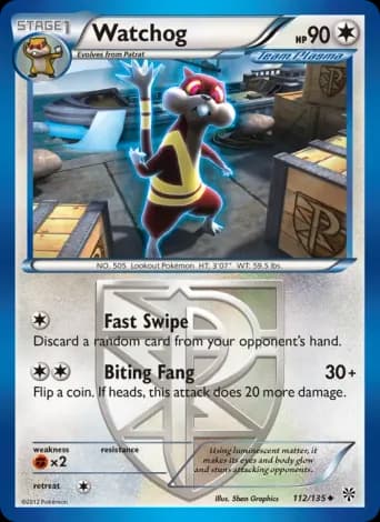 Watchog Pokémon card #112