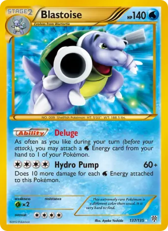 Blastoise Pokémon card #137