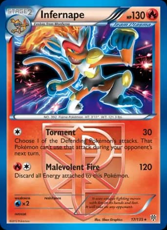 Infernape Pokémon card #17