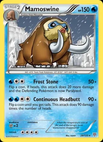 Mamoswine Pokémon card #28