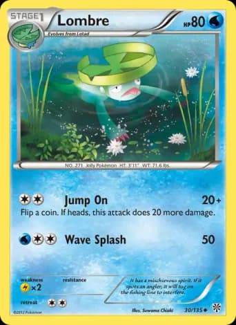 Lombre Pokémon card #30