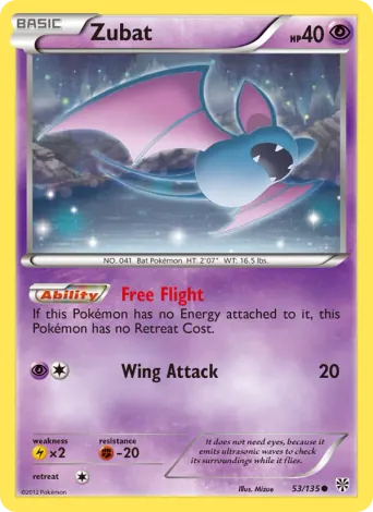 Zubat Pokémon card #53