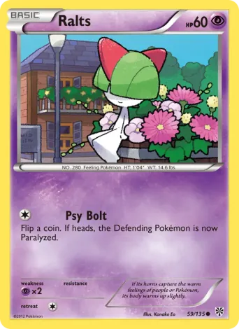Ralts Pokémon card #59