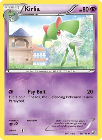 Kirlia Pokémon card #60