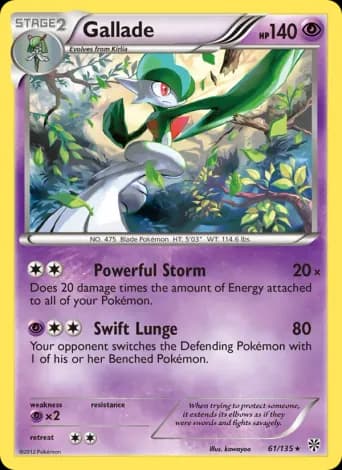 Gallade Pokémon card #61