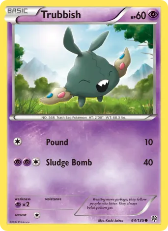 Trubbish Pokémon card #64