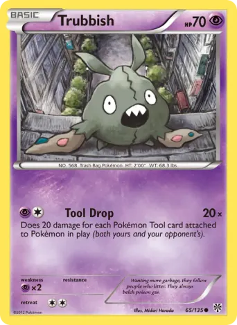 Trubbish Pokémon card #65
