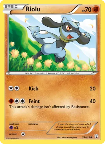 Riolu Pokémon card #76