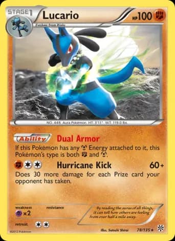 Lucario Pokémon card #78