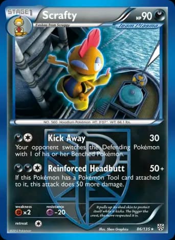 Scrafty Pokémon card #86