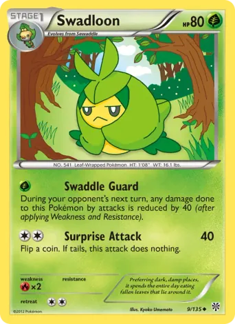 Swadloon Pokémon card #9