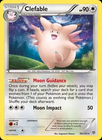 Clefable Pokémon card #98