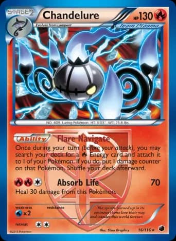Chandelure Pokémon card #16