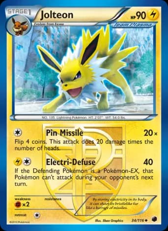 Jolteon Pokémon card #34