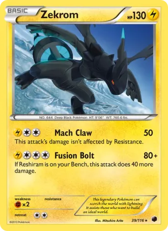 Zekrom Pokémon card #39