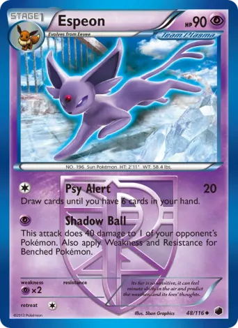 Espeon Pokémon card #48