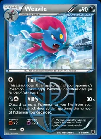 Weavile Pokémon card #66