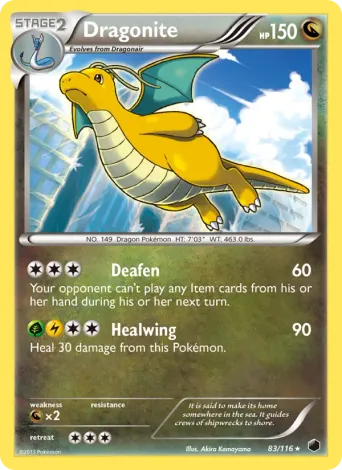 Dragonite Pokémon card #83