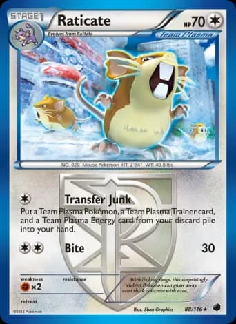 Raticate Pokémon card #88