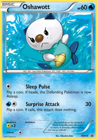 Oshawott Pokémon card #BW08