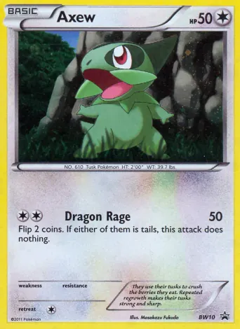 Axew Pokémon card #BW10