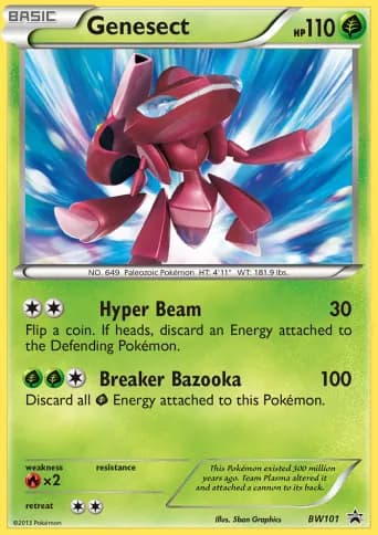 Genesect Pokémon card #BW101