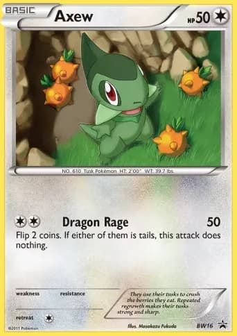 Axew Pokémon card #BW16