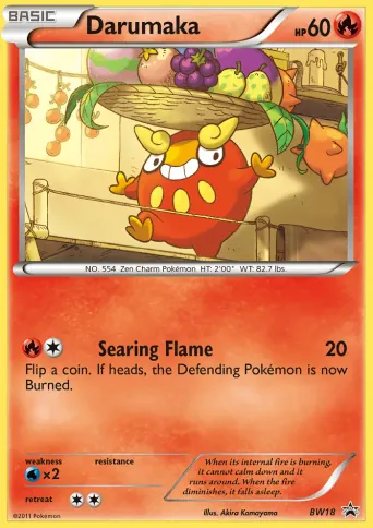 Darumaka Pokémon card #BW18