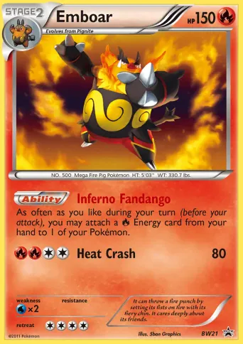 Emboar Pokémon card #BW21