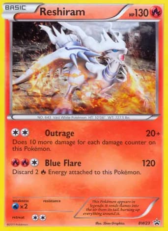 Reshiram Pokémon card #BW23