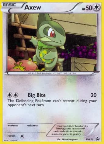 Axew Pokémon card #BW26
