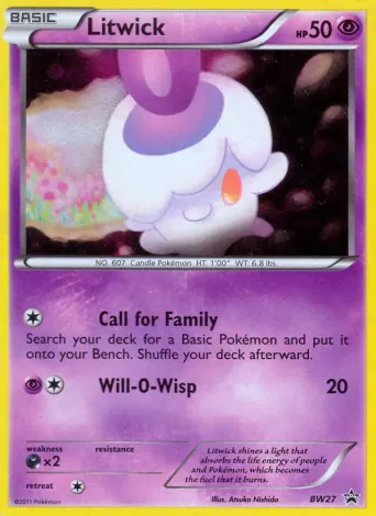 Litwick Pokémon card #BW27