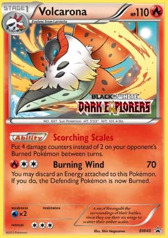 Volcarona Pokémon card #BW40