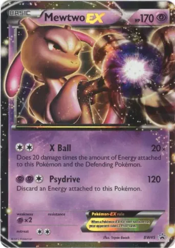Mewtwo-EX Pokémon card #BW45