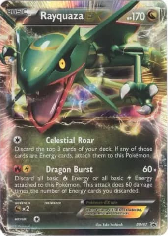 Rayquaza-EX Pokémon card #BW47