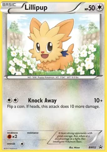 Lillipup Pokémon card #BW52