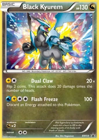 Black Kyurem Pokémon card #BW58