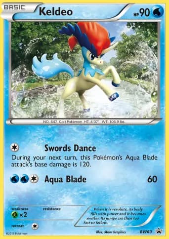 Keldeo Pokémon card #BW60