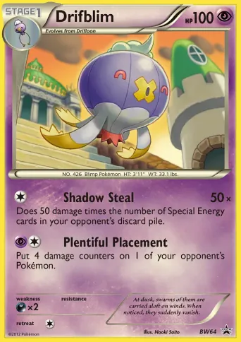 Drifblim Pokémon card #BW64