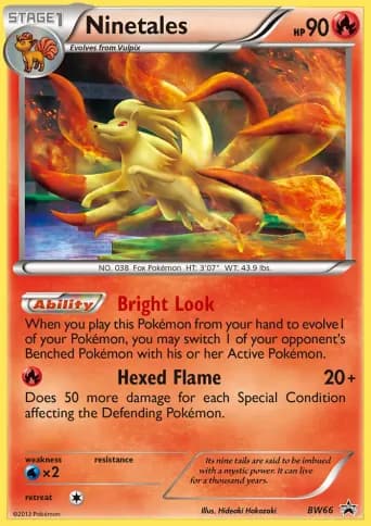 Ninetales Pokémon card #BW66
