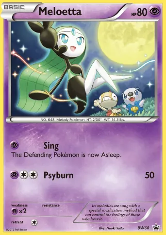Meloetta Pokémon card #BW68