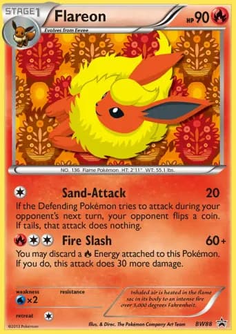 Flareon Pokémon card #BW88