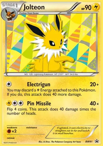 Jolteon Pokémon card #BW91