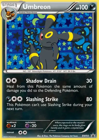 Umbreon Pokémon card #BW93