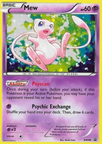 Mew Pokémon card #BW98
