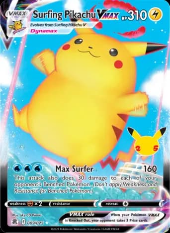 Surfing Pikachu VMAX Pokémon card #9
